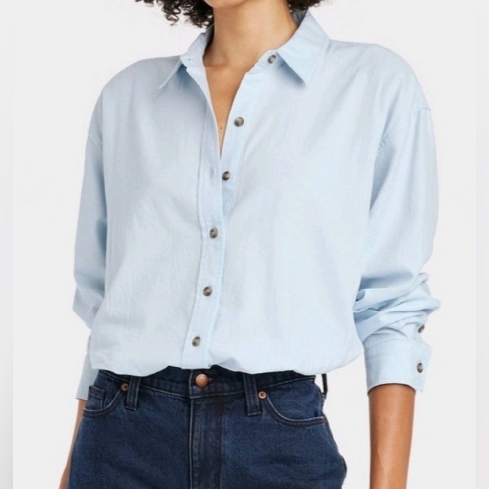 Blue Button Down - image 1